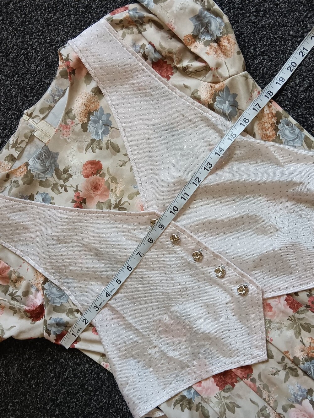 70s Handmade Floral Fairytale Dress, Approx. Sz M, Vintage Whimsical Fairycore - Picture 12 of 16